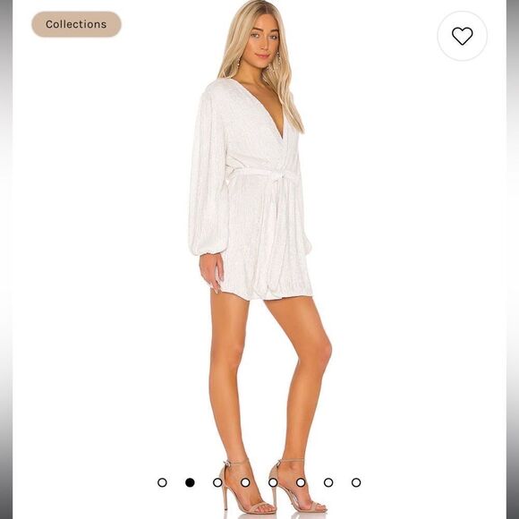 NWT Retrofete Gabrielle Robe in Moonglow White XS Revolve - Picture 9 of 15